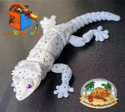 3D Printed Crested Gecko (Grey Fleck/Dalmatian) 500051