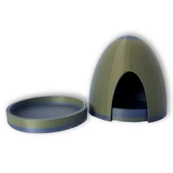 3D Printed Dart Frog Hide (Green/Blue Camo)