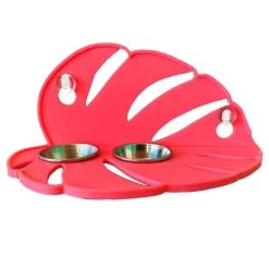 3D Printed Monstera Leaf Dual 0.5oz Cup Suction Cup Feeding Ledge -Repti Life Shop 3dprintsrus 3d printed monstera leaf dual 0.5oz cup suction cup feeding ledge 18537.1707020057