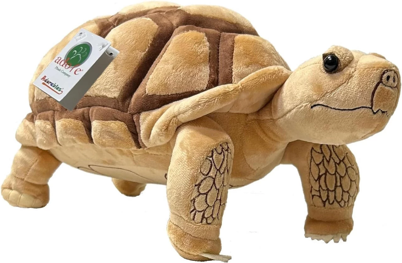 Grooves The Sulcata Tortoise Plush Stuffed Animal Toy 16" 1 Grooves The Sulcata Tortoise Plush Stuffed Animal Toy 16"