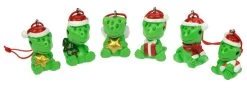 Christmas Ornaments "Geckos" Set Of 6