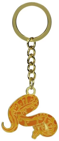 Metal Keyring "Python" Orange