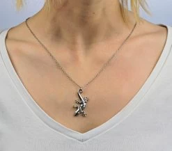 Necklace "Gecko" With 8 Stones In Velvet Box -Repti Life Shop all things reptile necklace gecko with 8 stones in velvet box 78949.1620673318