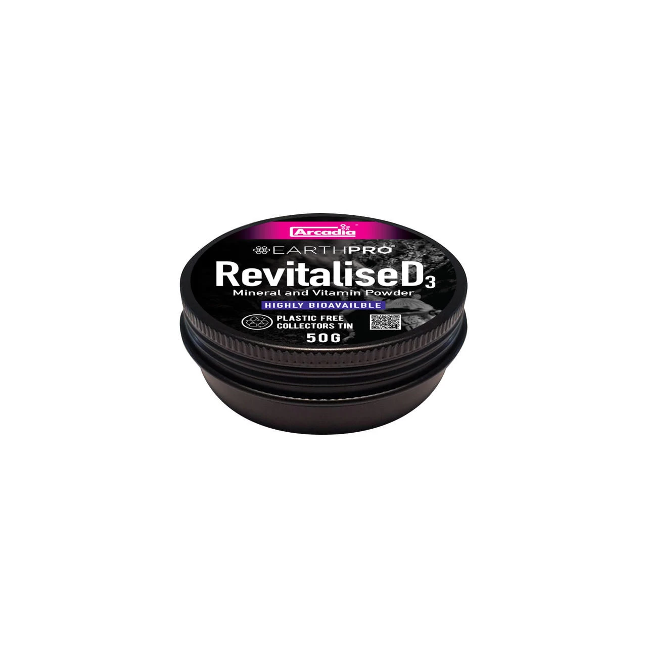 Arcadia EarthPro RevitaliseD3 Counter Top Display (18 X 50g Tin) 3 Arcadia EarthPro RevitaliseD3 Counter Top Display (18 X 50g Tin) - Image 3