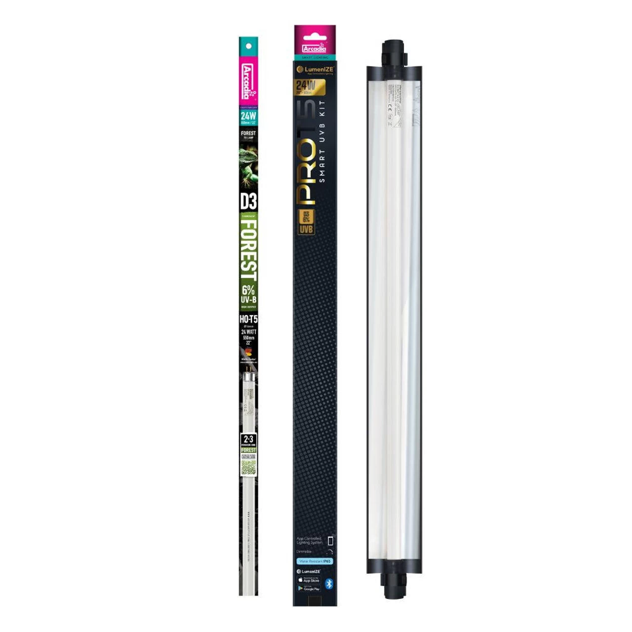 Arcadia LumenIZE Pro T5 UVB Kit, D3 Forest, 6% UV-B, 24 Watt, US 1 Arcadia LumenIZE Pro T5 UVB Kit, D3 Forest, 6% UV-B, 24 Watt, US
