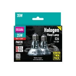 Arcadia Reptile 35w Halogen Flood, Twin Pack