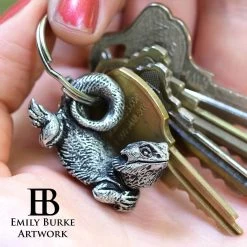 Bearded Dragon Keychain (Pewter) By Emily Burke