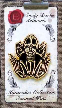 Bullfrog Enamel Pin (Gold) By Emily Burke