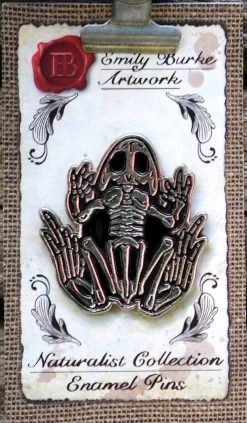 Bullfrog Enamel Pin (Silver) By Emily Burke