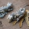 Chahoua Gecko Keychain (Pewter) By Emily Burke
