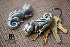 Chahoua Gecko Keychain (Pewter) By Emily Burke
