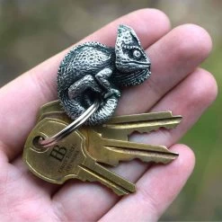 Chameleon Keychain (Pewter) By Emily Burke