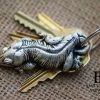 Leachianus Gecko Keychain (Pewter) By Emily Burke