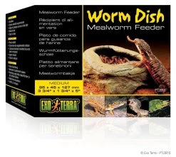 Exo Terra Worm Dish / Mealworm Feeder 3 3/4” X 1 3/4” X 5”