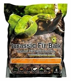 Galapagos Jurassic Fir Bark Natural Fir Bark Bedding For Humidity-Loving Reptiles 8 Qt.