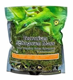 Galapagos Terrarium Sphagnum Moss 5-Star Premium Green Sphagnum For Enhanced Humidity 4Qt.