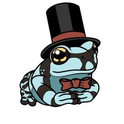 Sir Amazon Milk Frog Hat Pin