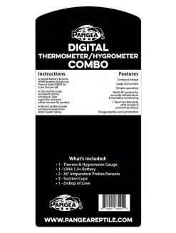 Pangea Digital Combo Thermometer (Temperature) Humidity Gauge / Hygrometer -Repti Life Shop pangea pangea digital combo thermometer temperature humidity gauge hygrometer 21274.1671039983