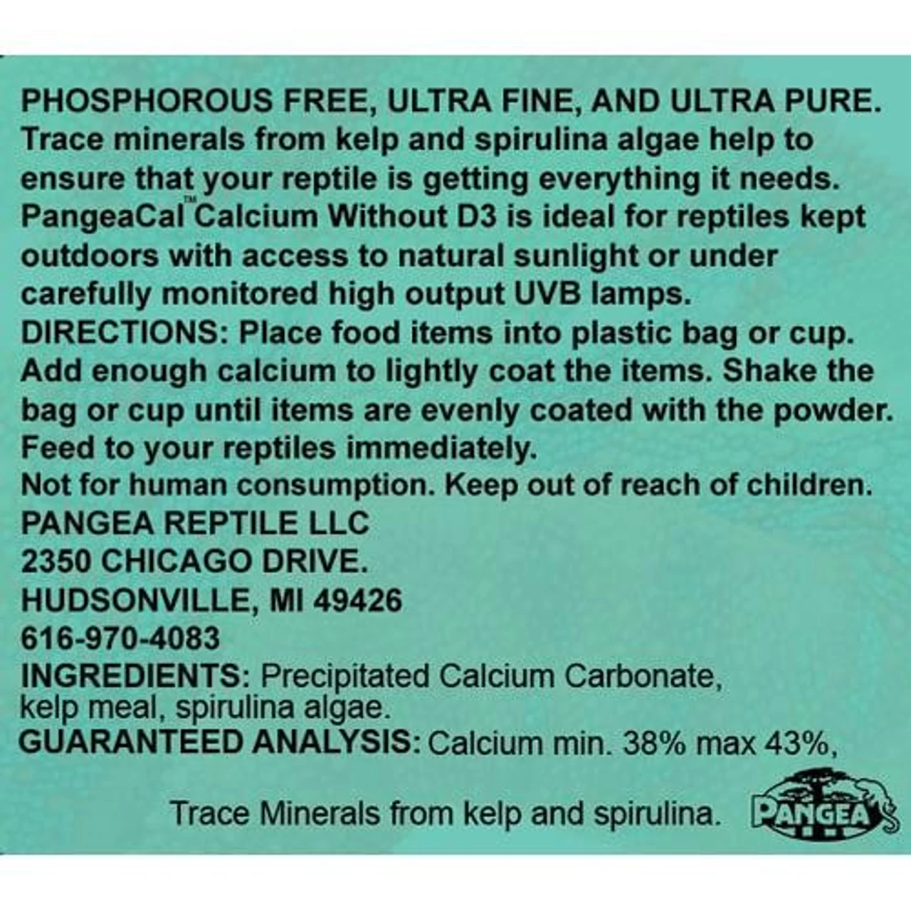 PangeaCal Without D3 By Pangea 3oz 2 PangeaCal Without D3 By Pangea 3oz - Image 2