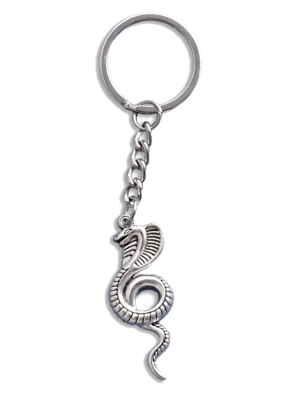 PEWTER COBRA KEYCHAIN 1 PEWTER COBRA KEYCHAIN