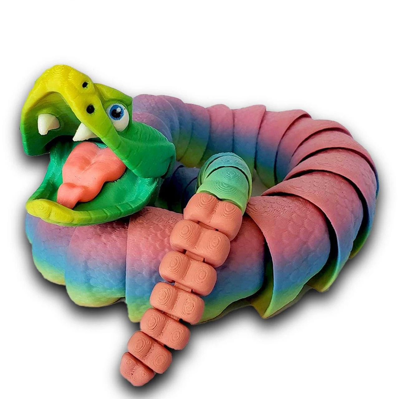 3D Printed Articulated Rattle Snake 500040 1 3D Printed Articulated Rattle Snake 500040