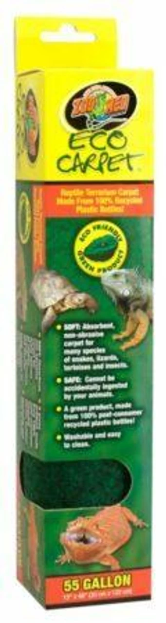 Zoo Med Eco Carpet, (13x48") 55 GAL. Green 1 Zoo Med Eco Carpet, (13x48") 55 GAL. Green