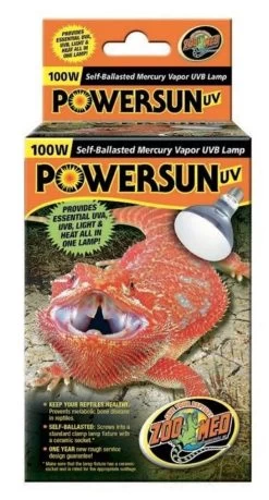 Zoo Med Powersun UV 100 Watt MVB Mercury Vapor