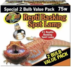 Zoo Med Repti Basking Spot Lamp 75 Watt (2 Pack)