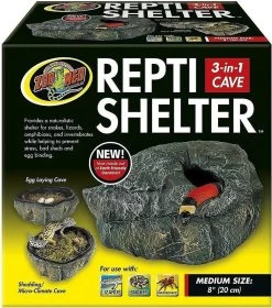Zoo Med Repti Shelter 3 In 1 CaveMedium 8"